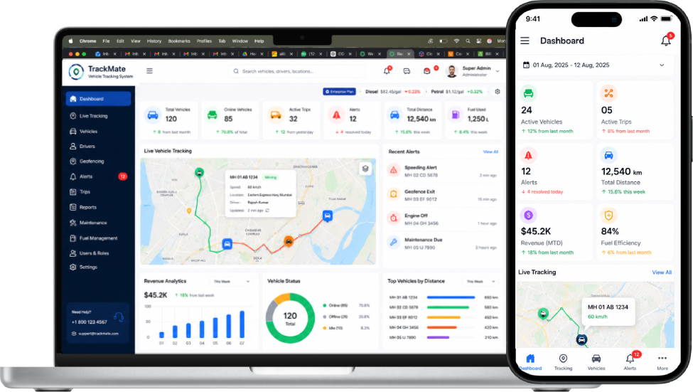Vehicle Tracking Dashboard